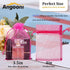 100PCS 4x6 Inches Organza Gift Drawstring Bags Pouch for Jewelry Party Wedding Favor Festival Bags (Hot Pink)