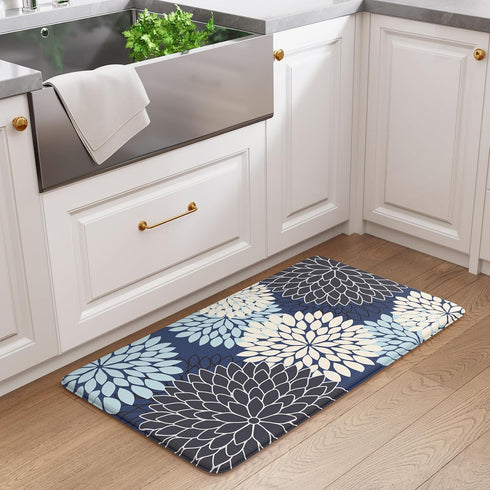 KIMODE Anti Fatigue Kitchen Mat, 17.3"x29" Non-Slip Waterproof Padded Floor Mat for Laundry and Office