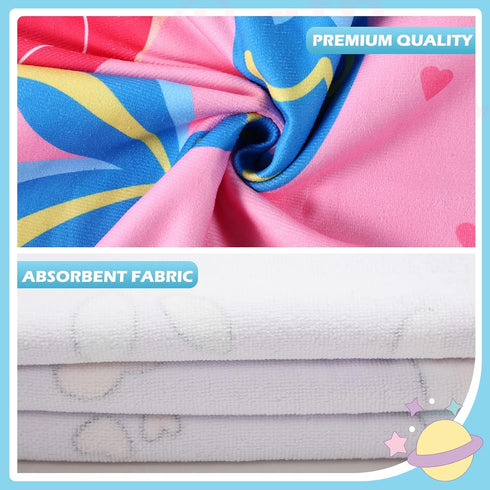 6 (47 24 Inch,Lovely Oudain Pcs Kids Hooded Towel Kids Bath Poncho Towels with Hood Microfiber for Boy Girls Toddler x
