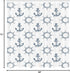 Ambesonne Ships Wheel Shower Curtain, Night Blue Anchors and Steering Wheels Pattern, Marine Themed Print, 69" W x