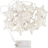 6 ft 10 LED Metal Rattan Style Star String Fairy Lights Garland, Battery Operated, Wedding Holiday Christmas Tree, Warm