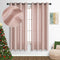 Rose Gold Curtains for Girls Bedroom Decor 63 Inch Length 2 Panels