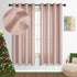 Rose Gold Curtains for Girls Bedroom Decor 63 Inch Length 2 Panels