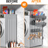 2 Magnetic Spice Rack for Refrigerator Tiers and Paper Towel Holder and Utensil Holder, Magnetic Refrigerator