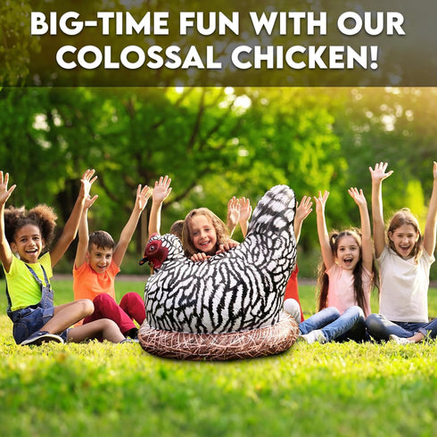 Cawowa Inflatable Chicken, Decorations for Birthday Party Supplies Toy, Wild West Farm Theme Gifts, Blow Up Hen Decor