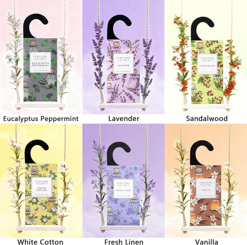 12 Packs Closet ROSE COTTAGE Large Baby Powder Hanging Air Freshener Scented Sachets Long Lasting Smell Goods