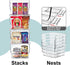 6 Pack) Sorbus Stackable Storage Bins Open Front, Clear Stackable Storage Bins, Pantry Bins for Storage
