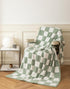 Cozy Queen90"X90") Ultra Soft Buffalo Checkerboard Grid Fluffy Microfiber Queen Size Bed Blanket Checkered Knitted