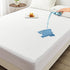 Mooreeke Premium Full Size Nylon Mattress Protector - 100% Waterproof, Naturally Cooling, Fitted Cover for Up to 14"