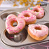 Heart Donut Pan, 6 Cavity Heavy Duty Steel Non-Stick Bundt Pans for Oven Baking (Champagne Gold)