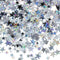 Hestya 60g Star Confetti Glitter Table Confetti for Party, Wedding, Festival Decorations (Silver Set, 10mm and 6mm)