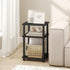 3-Tier Furinno Turn-N-Tube Side Table, End Table with Open Shelf, Toolless Assembly Night Stand, Bedside Table