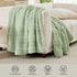 Amlie Cozy 88"x90", Home Luxury Striped Faux Fur Throw Blanket for Bed Queen Size, Soft Fuzzy Fluffy Plush Gift