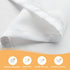 River Dream White Fabric Shower Curtain, 71x74 inches with Sheer Window, Water Repellent, No Liner Needed