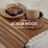 THE LAZY STORE Acacia Couch Arm Tray for Drinks and Snacks with Detachable Cup Holder, Anti Slip Base and Foldable