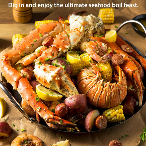 16" Pack 10, Country Seafood Boil & Steamer Bags - of Seafood Boiling Bags for Crab, Crawfish, Shellfish - Low Boil