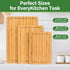Set 3 Bamboo Cutting Board For Kitchen, Bamboo Cutting Board of with Juice Groove, Double-Sided Chopping Board Serving