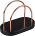 Wood Napkin Holder for Tabletop, Chestnut Wood with Black Copper Wire, Tissue Paper Dispenser