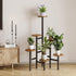 YAUKTAK 6 Brown)GPS514R Tier Corner Plant Stand Indoor Outdoor, Tall Large Plant Shelf for Multiple Plants, Tiered