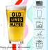 COOL AF Old Lives Matter Beer Glass - 16 Oz Funny Scratch Resistant Glass - Gag Gifts for Men, Birthday or Father’s Day