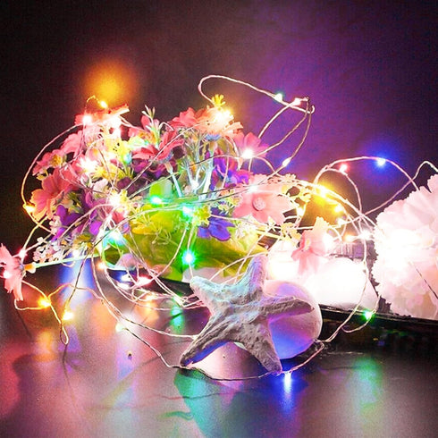 4 Pack 20FT 60LED Multicolor Fairy Lights Battery Operated with Remote, Waterproof Cuttable Twinkle Lights with Timer