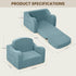 2-in-1 Airpanda Comfy Toddler Chair for Kids, Toddler Soft Plush Couch Fold Out, Convertible Kids Couch to Lounger