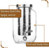 BTaT 1 Gallon Cold Brew Coffee Maker with Mason Jars, Iced Tea Maker, Glass Beverage Dispenser