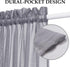 Aquazolax Transparent Sheer French Door Curtain Panel (1 Piece, 30W x 40L, Grey) - Elegant Solid Voile Rod Pocket