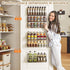 6-Tier JKsmart Spice Rack Organizer with Door Hook, Wall Mounted & Over the Door Spice Racks for Kitchen Pantry Door