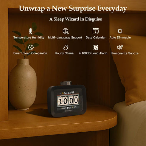 7-Day Programmable 4 98db 30 Dekala AuraDot Alarm Clock for Bedroom, Independent Max Loud Alarm for Heavy Sleepers