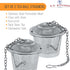 U.S. Kitchen Supply 2 Premium Stainless Steel Tea Ball Strainer Infusers - 2" Size for Steeping Loose Leaf Tea