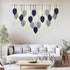 51.5"Wx33.5"L Weldomcor Large Macrame Wall Hanging Leaf Boho Woven Tapestry, Bohemian Chic Wall Hanging Feather
