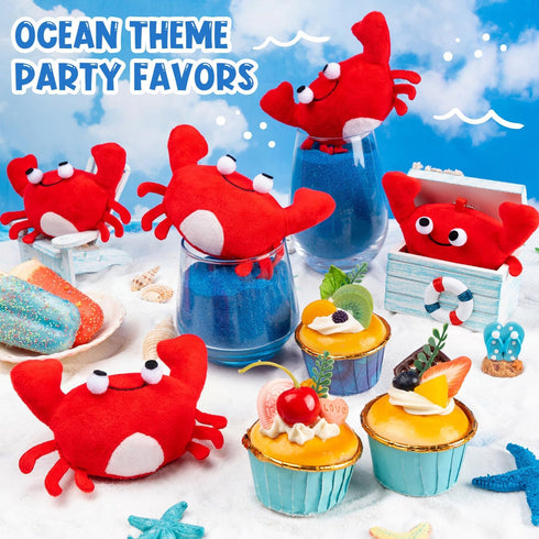 SYWHXY 12Pack Backpack Cute Plush Crab Lobster Doll Toy for Kids, Soft Mini Stuffed Crab Lobster Hanging Ornaments