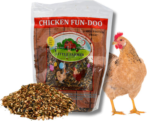 LITTLE FARMER PRODUCTS Chicken Fun-DOO Non-GMO, Soy-Free Chicken Treat | Premium Poultry