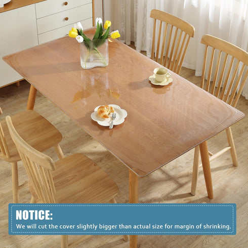 OstepDecor Clear Desk Mat 16 x 32 Inch, 1.5mm Thick Waterproof Plastic Desk Protector for Writing Desk and Dresser