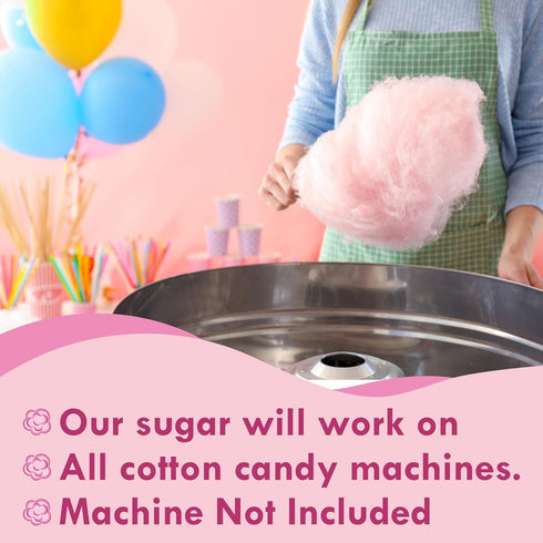 Under the Sun Products Package -8.5oz Pack 2 Cotton Candy Floss Sugar of ct-(Pink Vanilla, Blue Raspberry Each Flavor