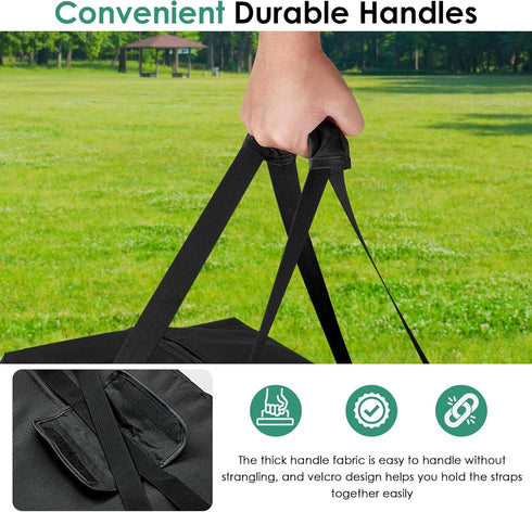 4 Packs 39" 12" 20" Folding Chair Storage Bag, Waterproof Large Carry Bag for Plastic, Resin, and Wood Folding Chairs