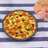 YIKANGHENG 6.5 Inch Round Black Iron Pizza Pan, Nonstick Coating for Cooking and Baking Pizza, Cookies, and More