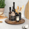 Lazy Susan Turntable for Cabinet: Acacia Wood Organizer for Kitchen Countertop and Bathroom Decor, 12 Inch