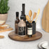 Lazy Susan Turntable for Cabinet: Acacia Wood Organizer for Kitchen Countertop and Bathroom Decor, 12 Inch
