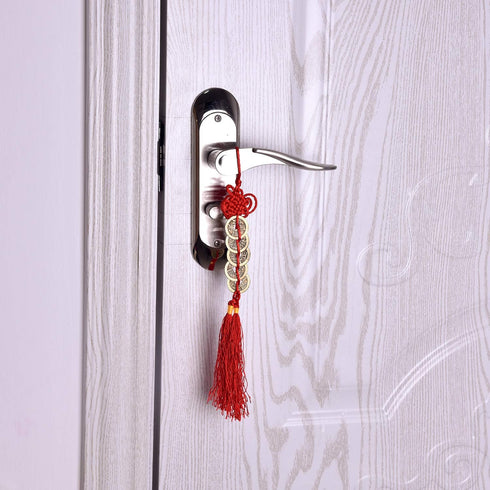 Coopay 240 Pieces Chinese Coins for New Year Feng Shui, Good Luck Fortune I-Ching Ornament with Red Pouch
