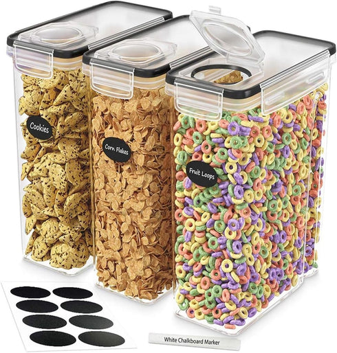 Cereal Containers Storage 3 Pack 135 fl. oz Cereal Dispenser Countertop, Airtight