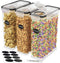 Cereal Containers Storage 3 Pack 135 fl. oz Cereal Dispenser Countertop, Airtight