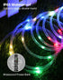 79FT 240LED 1200mah 8 2 Pack Rope Lights, Rechargeable Outdoor Waterproof String Lights with Portable Rechargeable