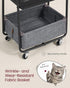 3-Tier ULRC001BE02 VASAGLE LILEA Collection - Storage Cart with Fabric Basket, Rolling Utility Cart with Wheels