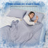 HOMFINE Cooling Blankets for Hot Sleepers - Lightweight Soft Double Side Blanket for Bed Couch Sofa (Blue, 50 x 70