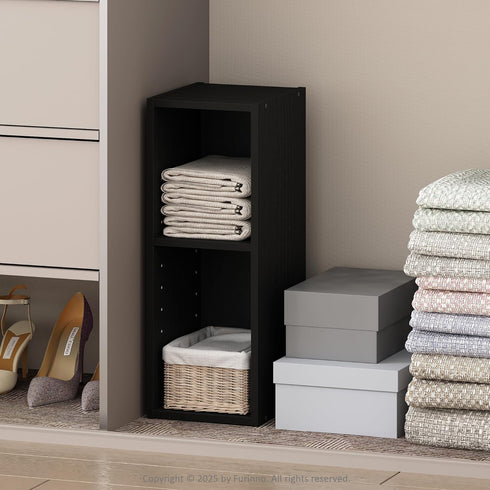 Furinno Reed 2-Tier Closet Organizers and Storage, Closet Organizer, Open Shelf Closet
