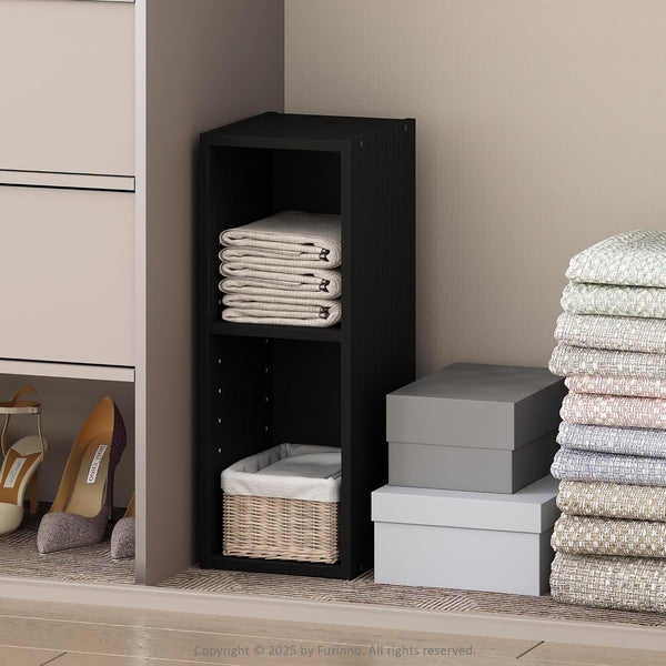 Furinno Reed 2-Tier Closet Organizers and Storage, Closet Organizer, Open Shelf Closet
