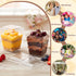 200 5 oz Pcs Clear Plastic Dessert Cups with Lids & Spoons, Reusable Parfait & Appetizer Cups, Mini Dessert Shooters