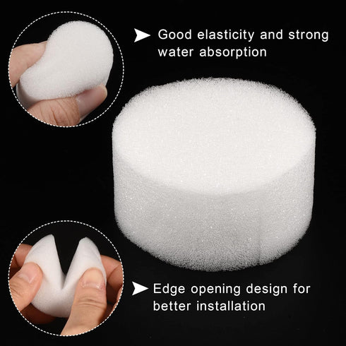100pcs 1.97" MECCANIXITY Hydroponic Sponges, Growing Media Cylindrical Sponges for Home Vegetable Flower Planting